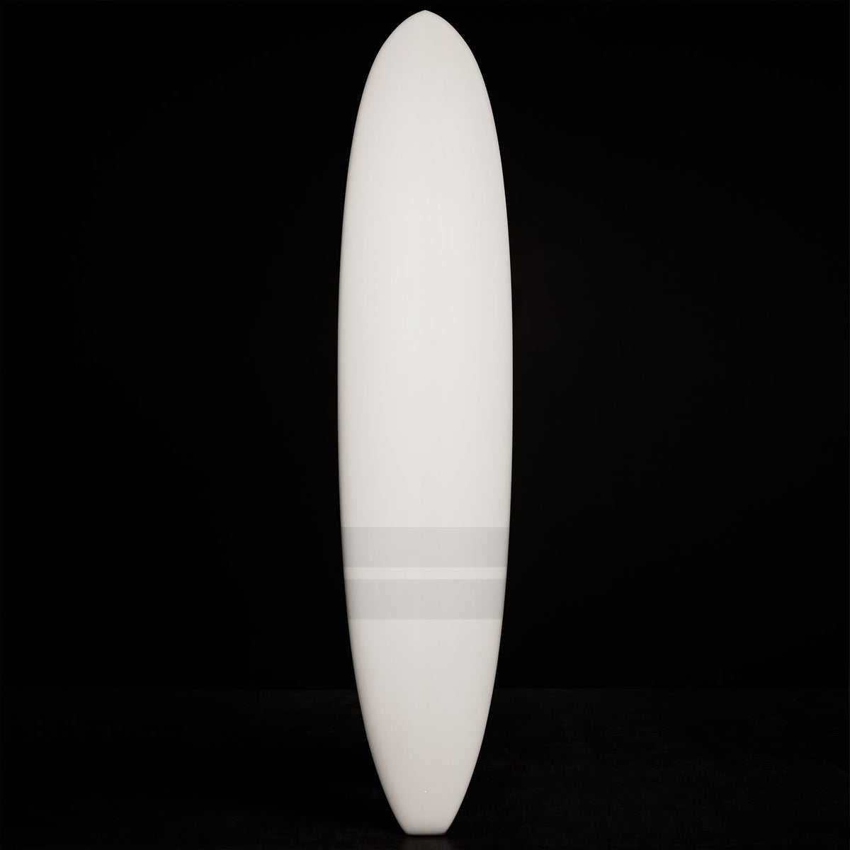 Classic Longboard  8'6" in Matte White & Grey Stripe | James Perse Los Angeles