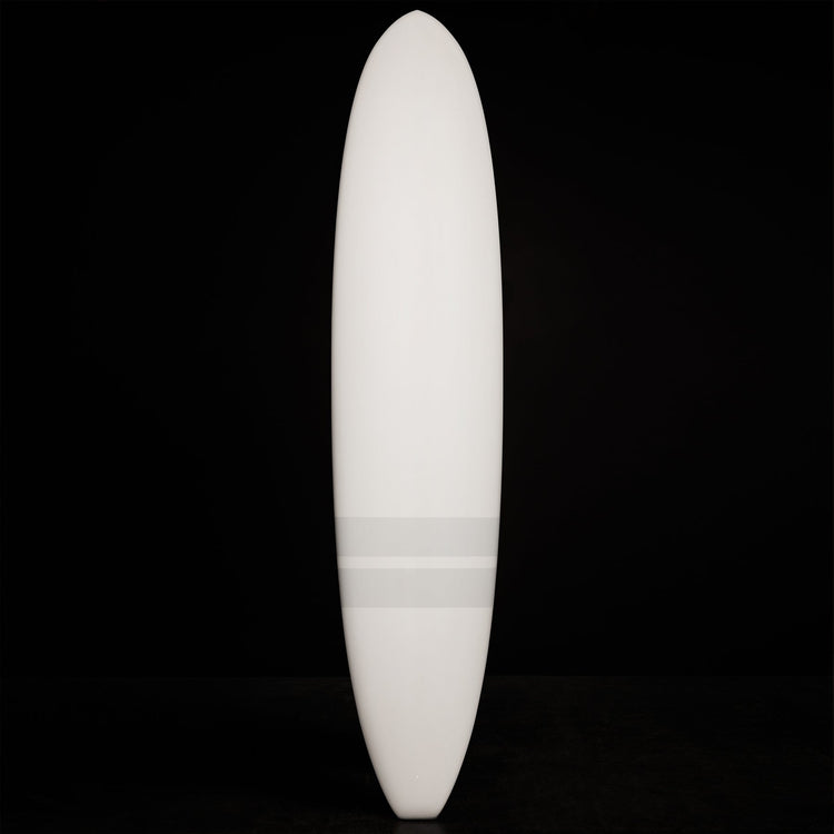 Classic Longboard  8'6" in Matte White & Grey Stripe | James Perse Los Angeles