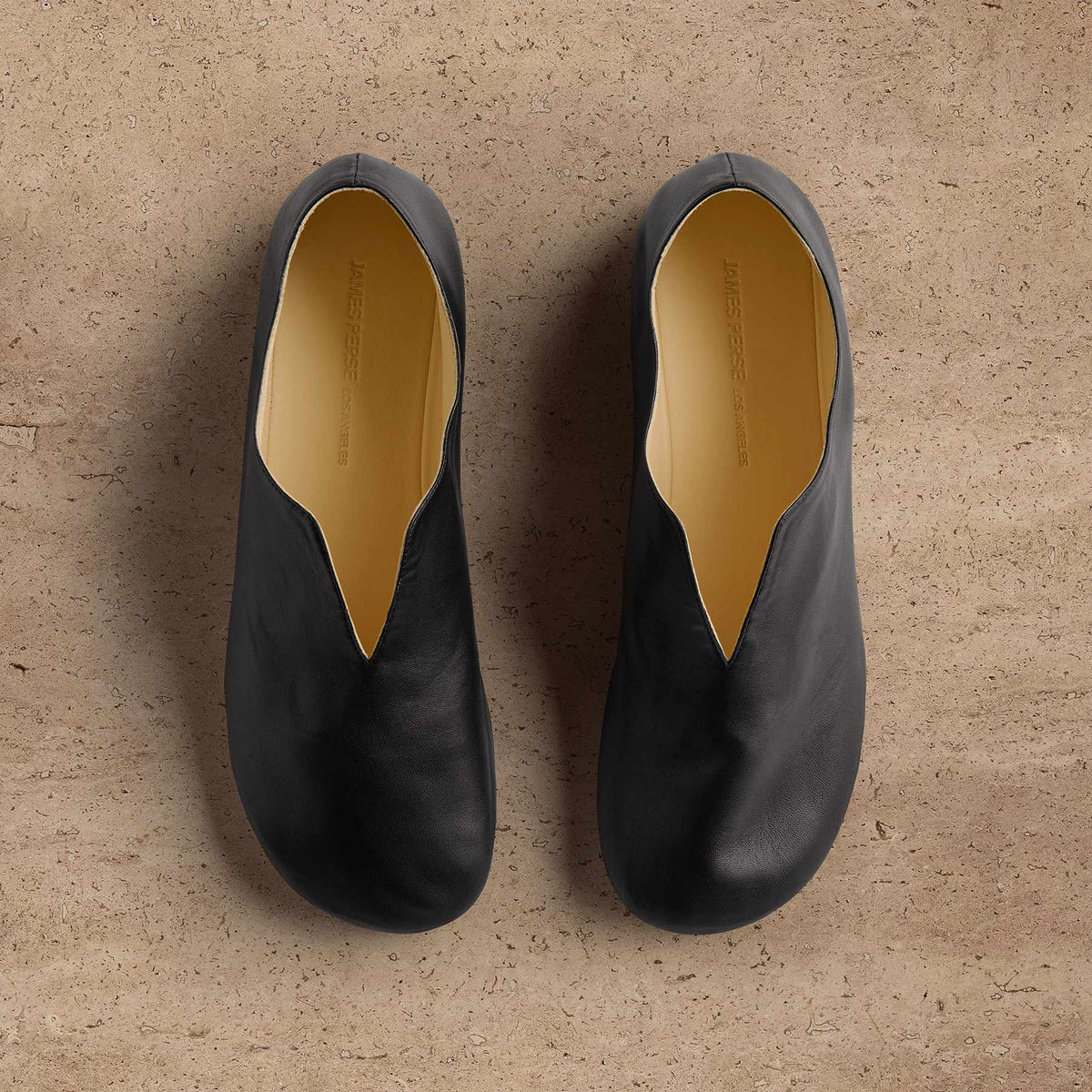 Women's Napa Leather Babouche in Black | James Perse Los Angeles