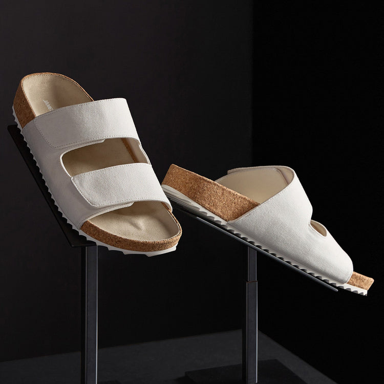 Women's Double Strap Canvas Slide in Canvas | James Perse Los Angeles