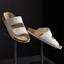 Women's Double Strap Canvas Slide in Canvas | James Perse Los Angeles