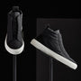 Solstice High Top Skate Sneaker in Black/Black | James Perse Los Angeles