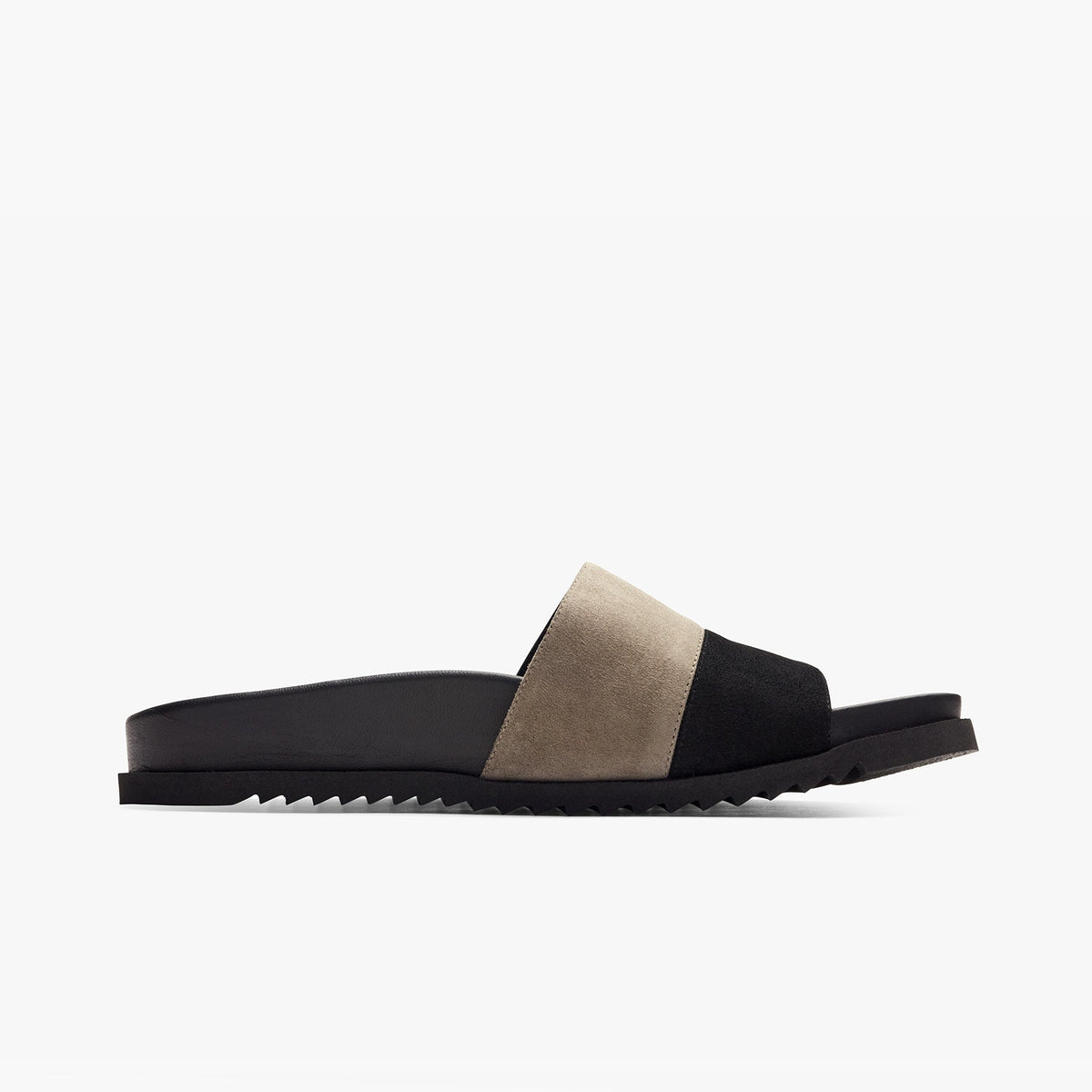 Women's Calabasas Colorblock Slide - Black / Highland Grey | James Perse Los Angeles