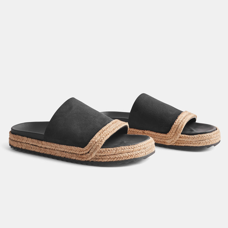 Espadrille Slide  Womens In Black | James Perse Los Angeles