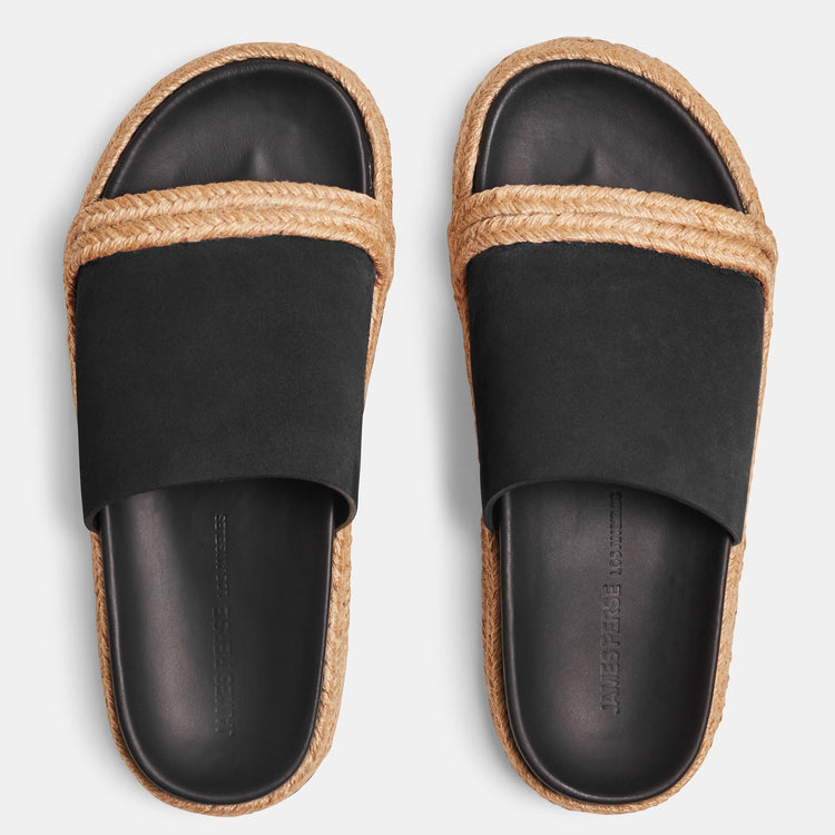 Espadrille Slide  Womens In Black | James Perse Los Angeles