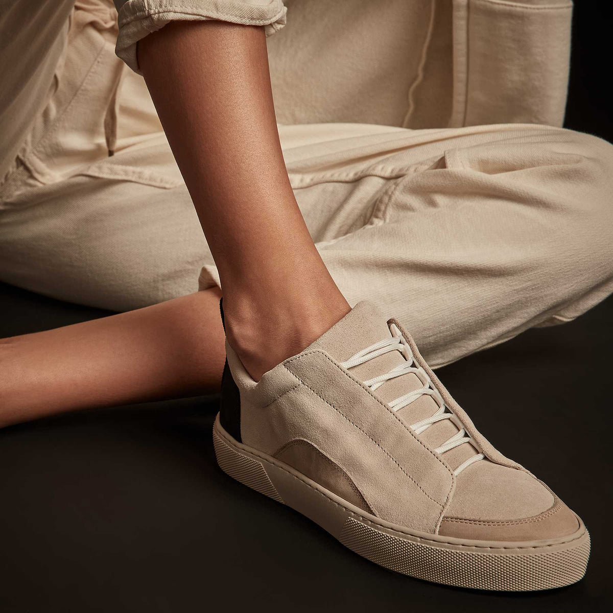 Women's Solstice Skate Sneaker - Lamb | James Perse Los Angeles