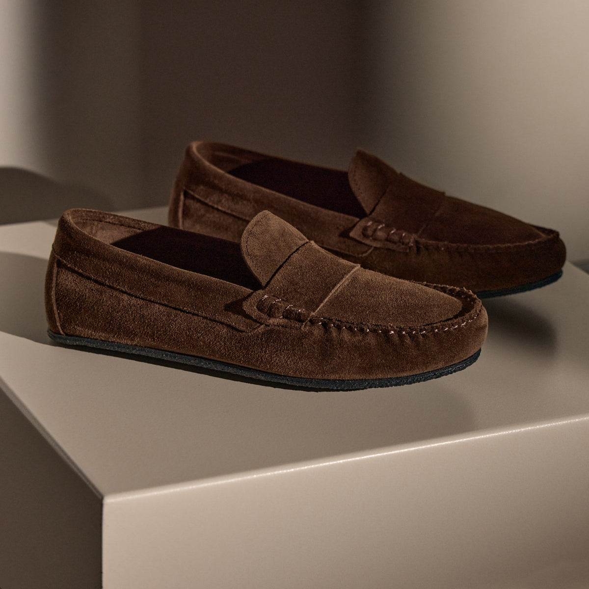 Women's Suede Loafers in Cafe | James Perse Los Angeles