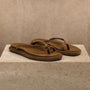 Women's Suede Cross Thong Sandal in Tabacco / Tabacco | James Perse Los Angeles