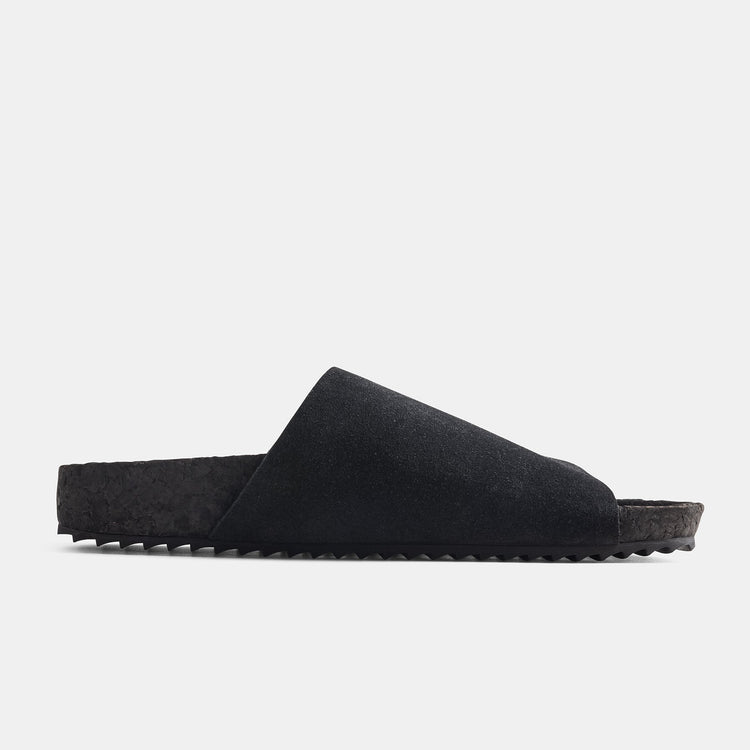 Velcro Suede Slide  Womens In Black | James Perse Los Angeles