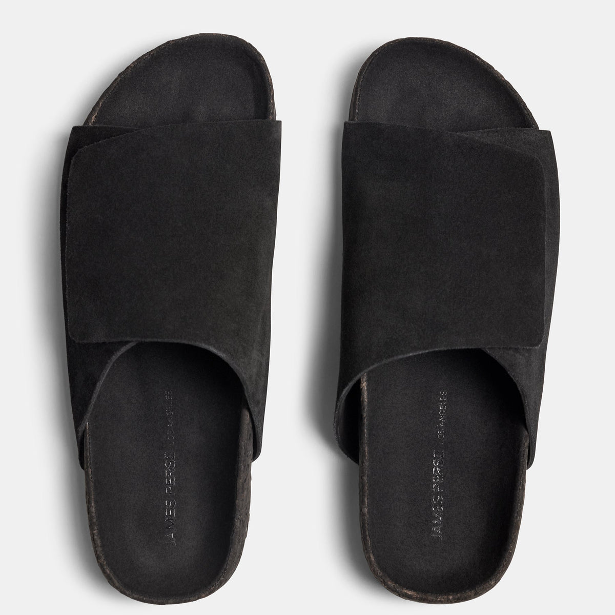 Velcro Suede Slide  Womens In Black | James Perse Los Angeles