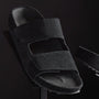 Women's Double Strap Suede Slide in Black | James Perse Los Angeles