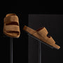 Women's Double Strap Suede Slide in Tabacco | James Perse Los Angeles