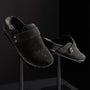Women's Suede Slip On Clog in Black/Black | James Perse Los Angeles