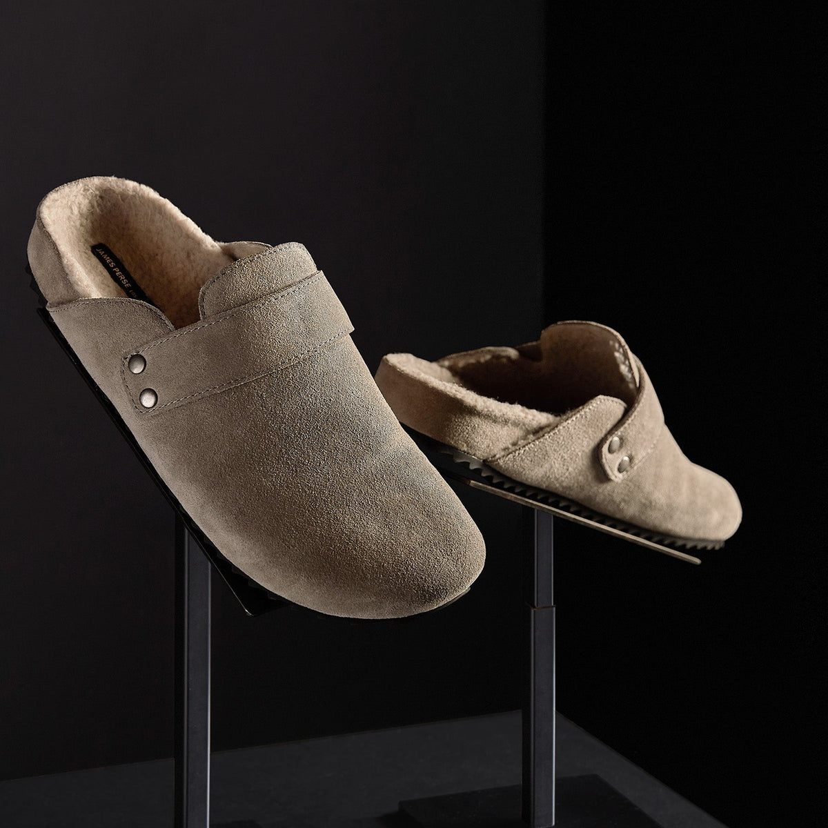 Women's Suede Slip On Clog in Beige/Earth | James Perse Los Angeles