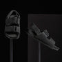 Women's Double Strap Velcro Sandal in Black | James Perse Los Angeles 