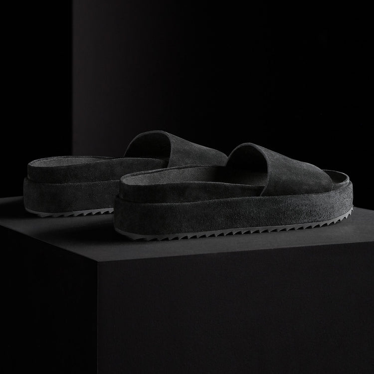 Women's Single Strap Platform Slid in Black | James Perse Los Angeles 