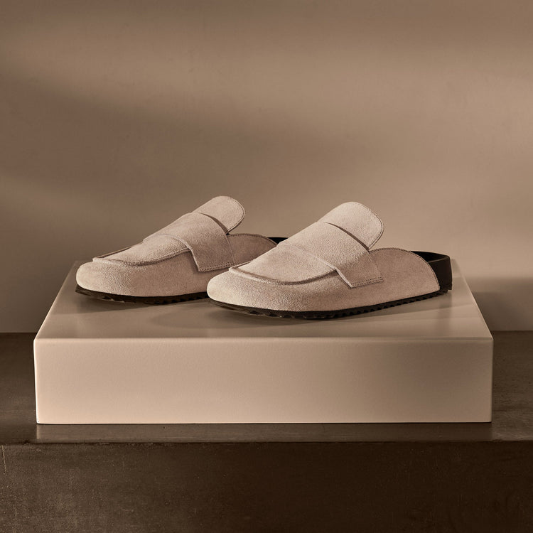 Women's Suede Slip On Loafer - Plaster