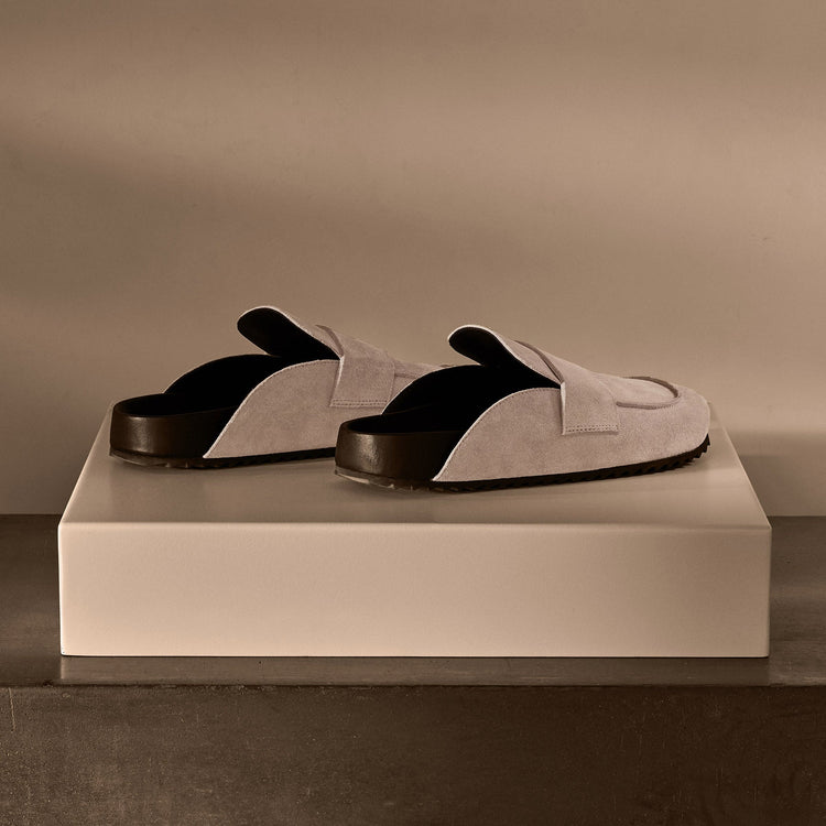 Women's Suede Slip On Loafer - Plaster