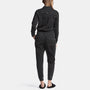 Mixed Media Jumpsuit In Black Pigment | James Perse Los Angeles