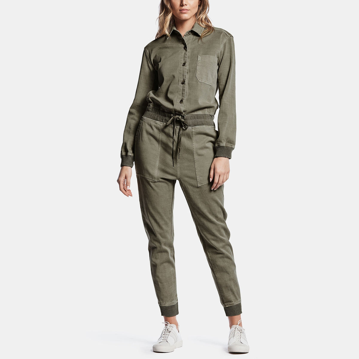 Mixed Media Jumpsuit - Sergeant Pigment | James Perse Los Angeles