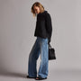 Wool Blend Sherpa Turtleneck Sweater in Black | James Perse Los Angeles