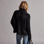Wool Blend Sherpa Turtleneck Sweater in Black | James Perse Los Angeles