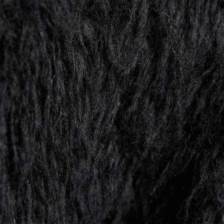 Wool Blend Sherpa Turtleneck Sweater in Black | James Perse Los Angeles