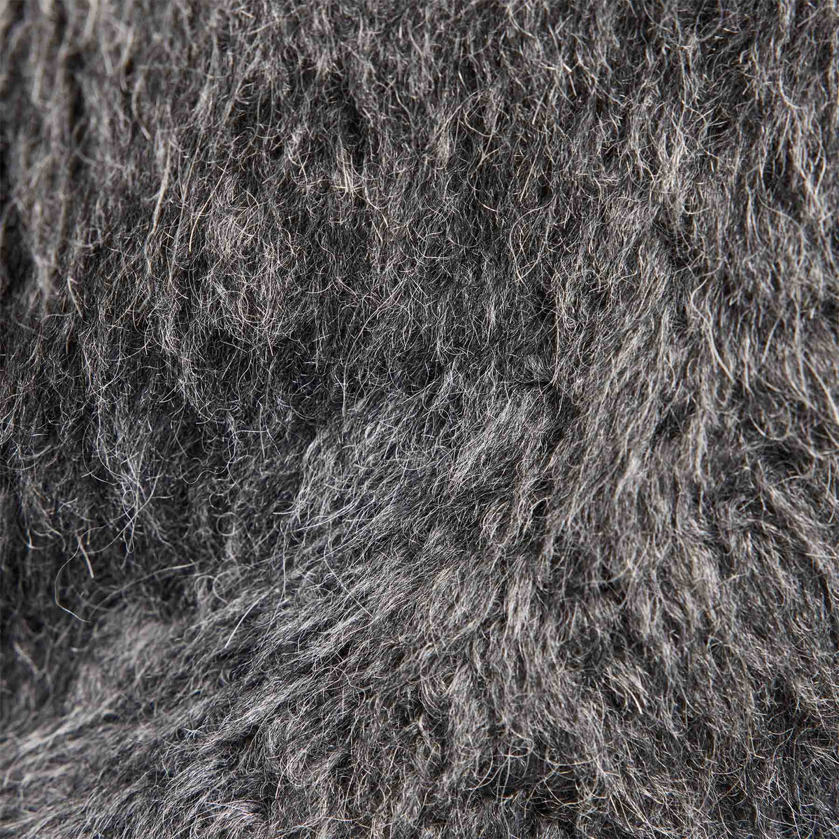 Wool Blend Sherpa Hooded Sweater in Anthracite | James Perse Los Angeles