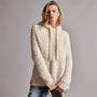 Wool Blend Sherpa Hooded Sweater in Natural | James Perse Los Angeles