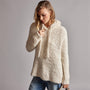 Wool Blend Sherpa Hooded Sweater in Natural | James Perse Los Angeles