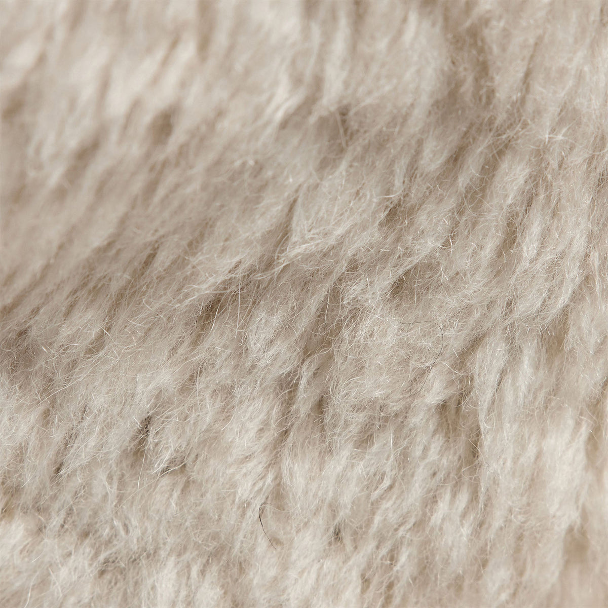 Wool Blend Sherpa Hooded Sweater in Natural | James Perse Los Angeles