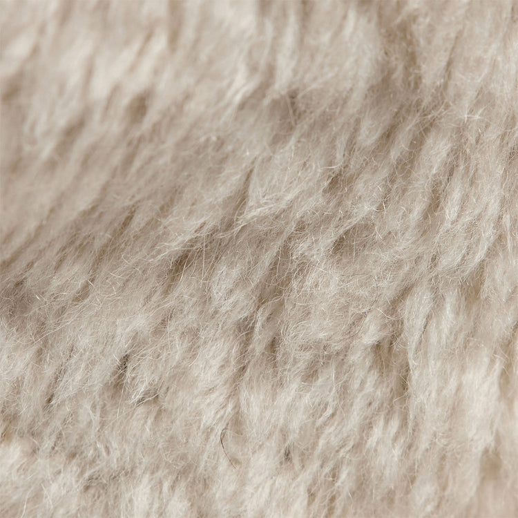 Wool Blend Sherpa Hooded Sweater in Natural | James Perse Los Angeles