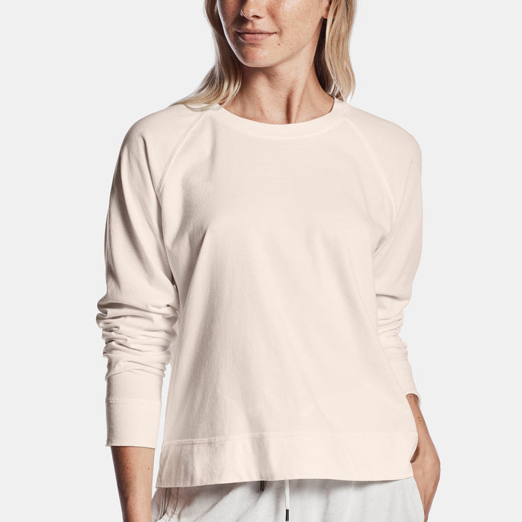 Brushed L/S Raglan Tee in Primrose | James Perse Los Angeles