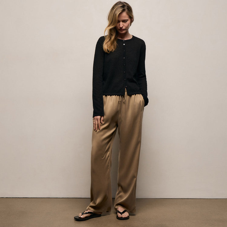 Fine Knit Cardigan in Black | James Perse Los Angeles
