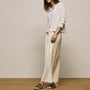 Silk Charmeuse Drawstring Skirt in Ivory | James Perse Los Angeles