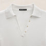 Fine Knit Short Sleeve Polo in White | James Perse Los Angeles