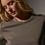 Brushed Elevated Jersey Short Sleeve Tee in Army Green | James Perse Los Angeles