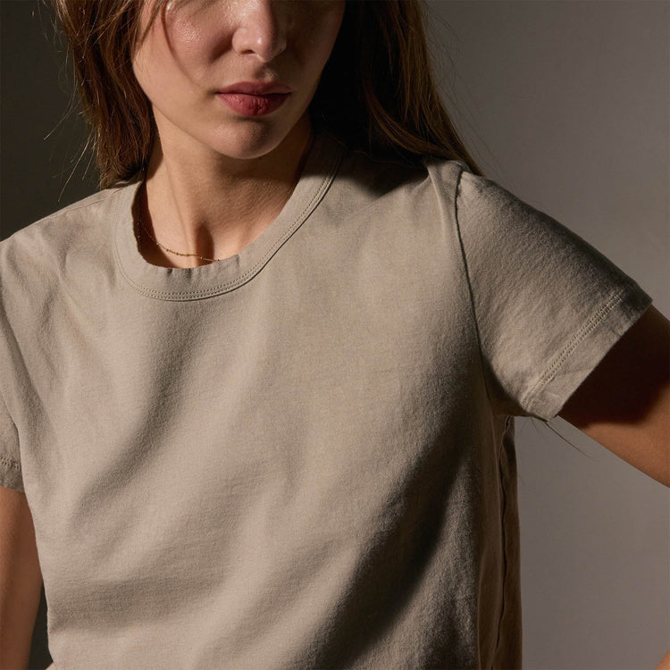 Brushed Elevated Jersey Short Sleeve Tee in Overcast | James Perse Los Angeles
