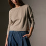 Shrunken Long Sleeve Crew Neck Tee in Overcast | James Perse Los Angeles