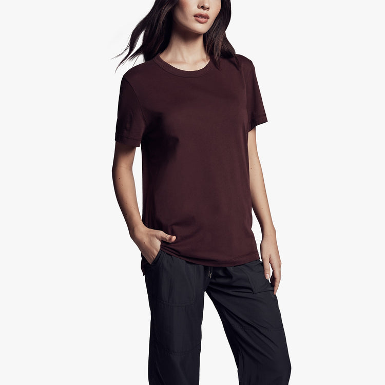 Brushed Lotus Jersey Tee In Mulberry | James Perse Los Angeles