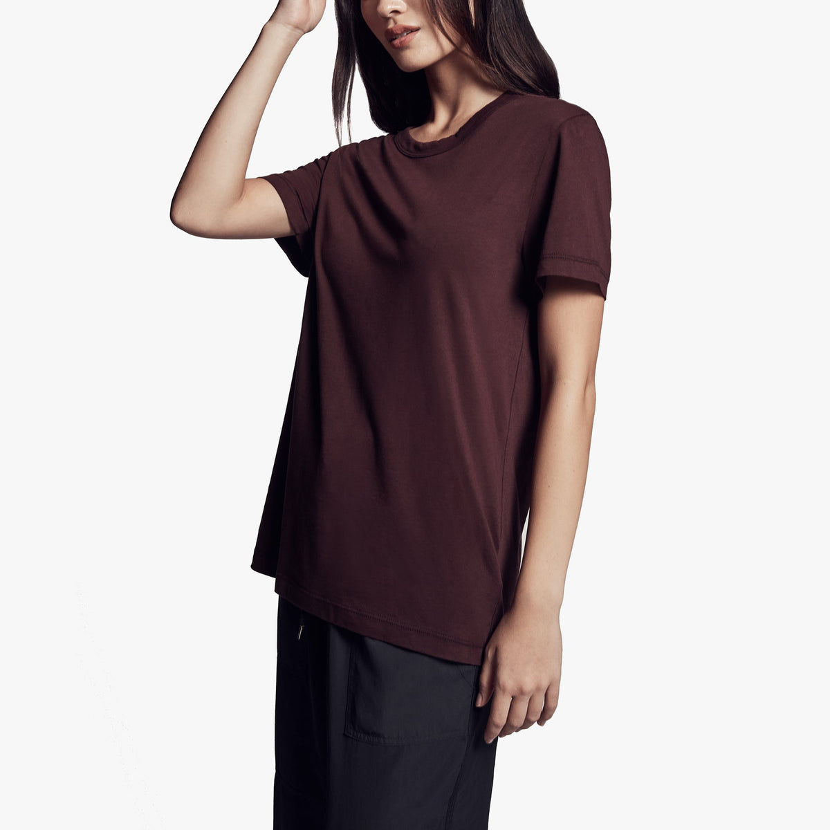 Brushed Lotus Jersey Tee In Mulberry | James Perse Los Angeles