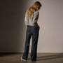 Wide Leg Pull On Denim Pant in Black Enzyme | James Perse Los Angeles