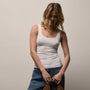 Long Jersey Tank in White | James Perse Los Angeles