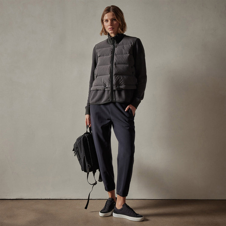 Mixed Media Jacket in Carbon | James Perse Los Angeles