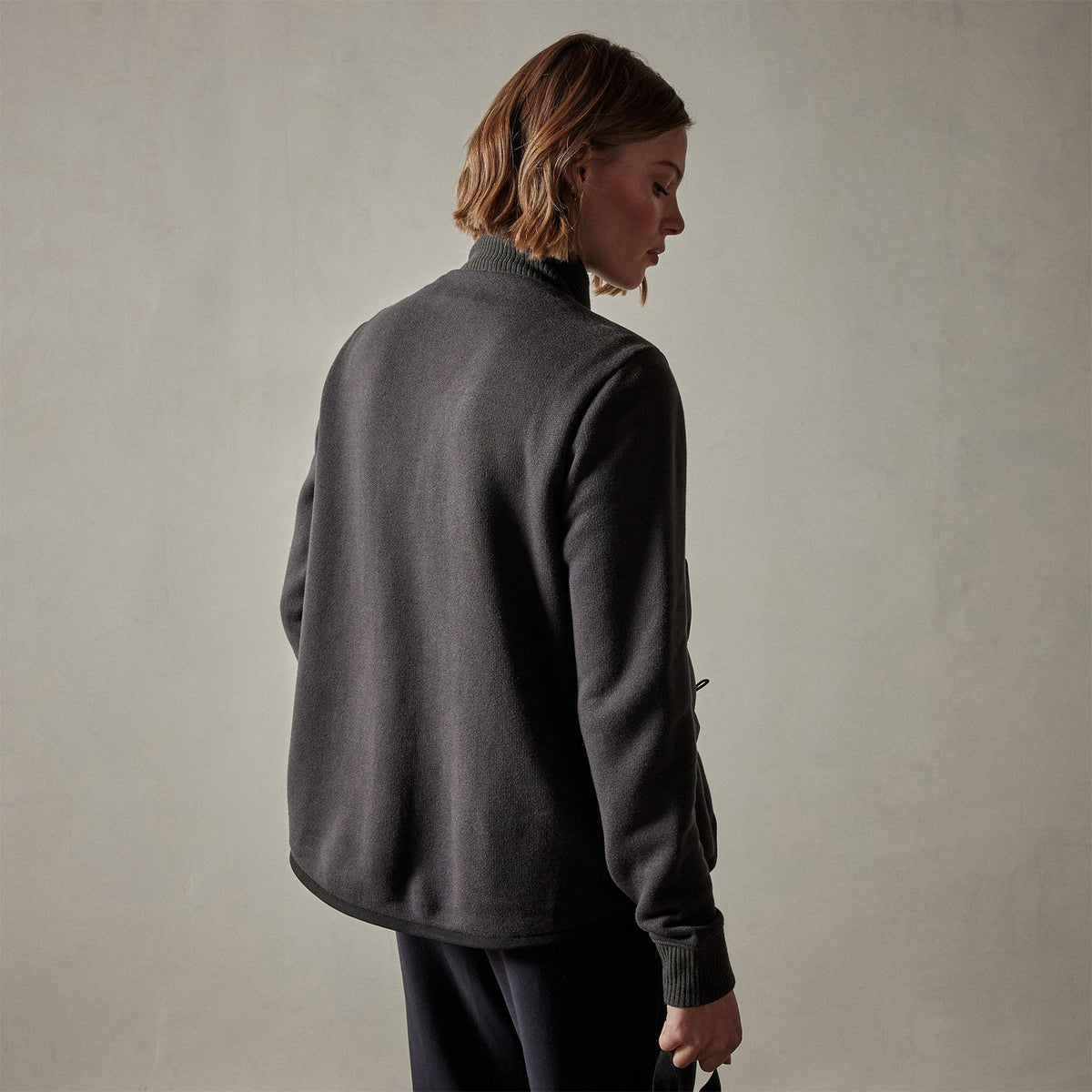 Mixed Media Jacket in Carbon | James Perse Los Angeles