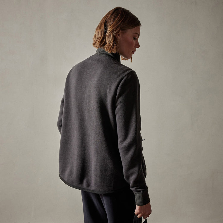 Mixed Media Jacket in Carbon | James Perse Los Angeles