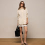Textured Cotton Oversized Shirt in Ivory | James Perse Los Angeles