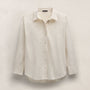 Textured Cotton Oversized Shirt in Ivory | James Perse Los Angeles