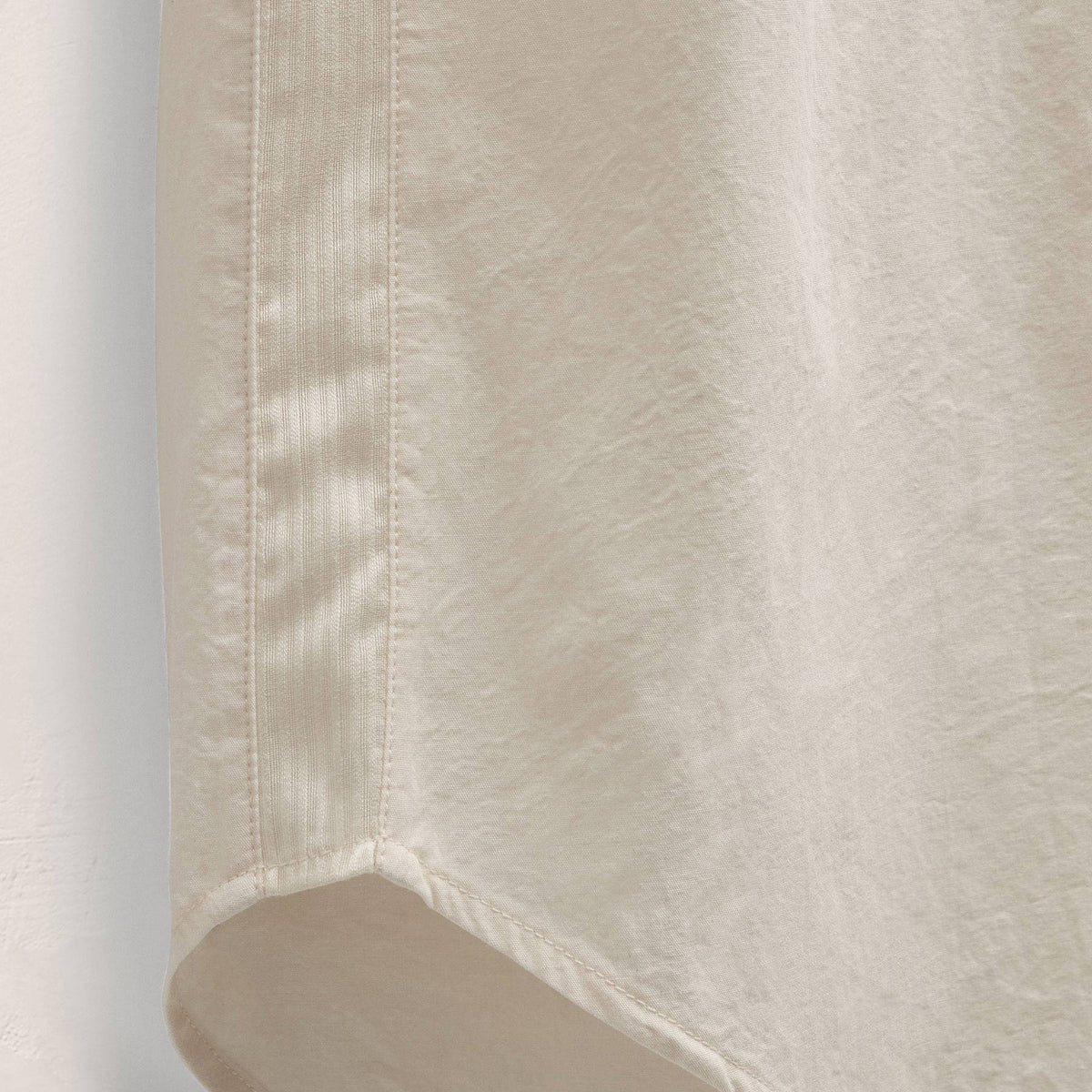 Textured Cotton Oversized Shirt in Ivory | James Perse Los Angeles
