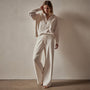 Wide Leg Lounge Pant in Oyster | James Perse Los Angeles